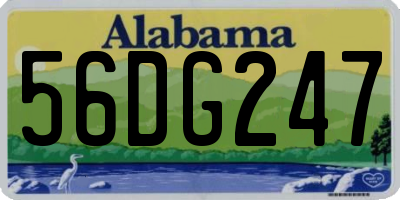 AL license plate 56DG247