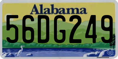 AL license plate 56DG249