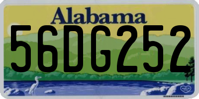 AL license plate 56DG252