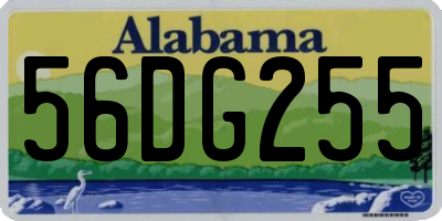 AL license plate 56DG255