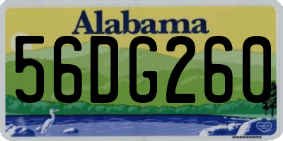 AL license plate 56DG260