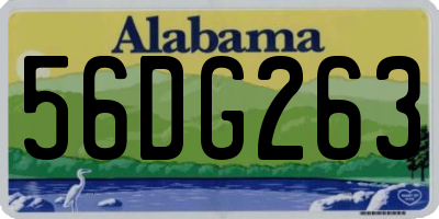 AL license plate 56DG263