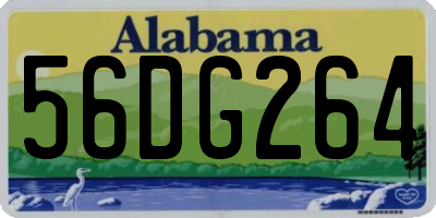 AL license plate 56DG264