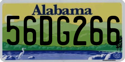 AL license plate 56DG266