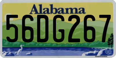 AL license plate 56DG267
