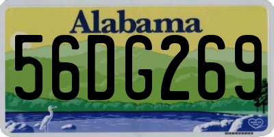 AL license plate 56DG269