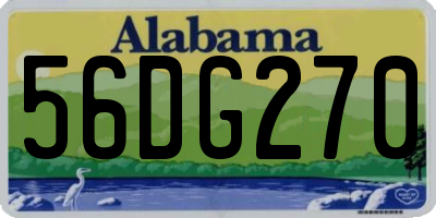 AL license plate 56DG270