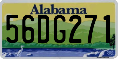 AL license plate 56DG271