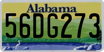 AL license plate 56DG273