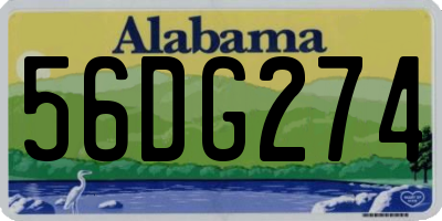 AL license plate 56DG274