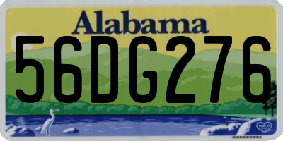 AL license plate 56DG276