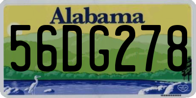 AL license plate 56DG278