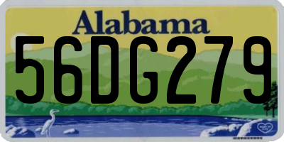 AL license plate 56DG279