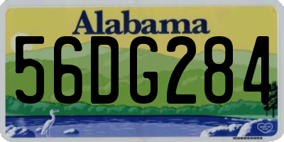 AL license plate 56DG284
