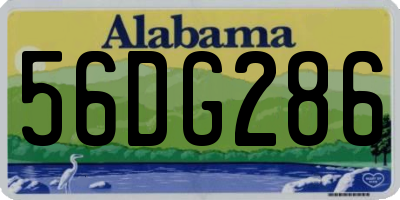 AL license plate 56DG286