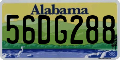 AL license plate 56DG288