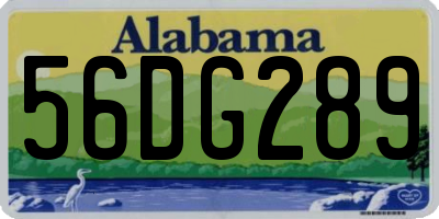 AL license plate 56DG289