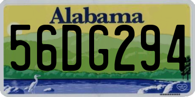 AL license plate 56DG294