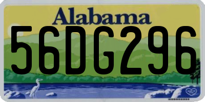 AL license plate 56DG296
