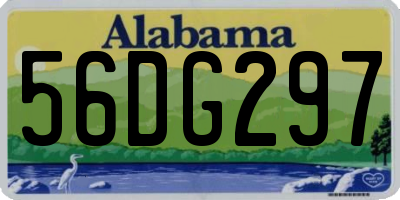 AL license plate 56DG297