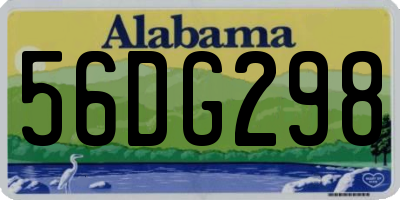 AL license plate 56DG298
