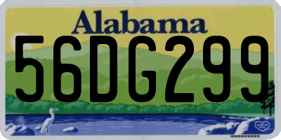 AL license plate 56DG299