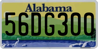 AL license plate 56DG300