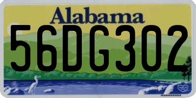 AL license plate 56DG302