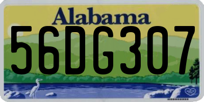 AL license plate 56DG307