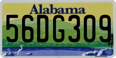 AL license plate 56DG309
