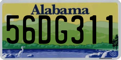 AL license plate 56DG311