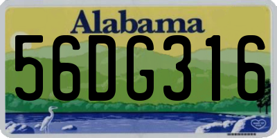 AL license plate 56DG316