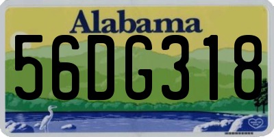AL license plate 56DG318