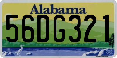 AL license plate 56DG321