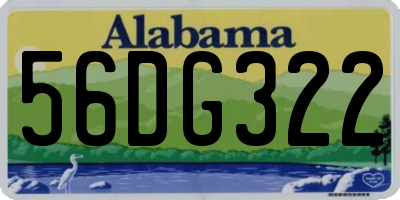 AL license plate 56DG322