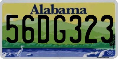 AL license plate 56DG323