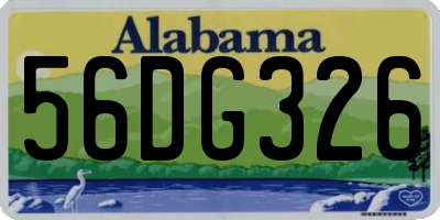 AL license plate 56DG326