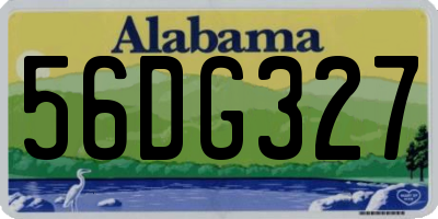 AL license plate 56DG327