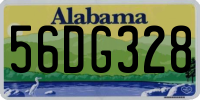 AL license plate 56DG328