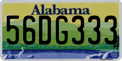 AL license plate 56DG333