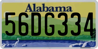 AL license plate 56DG334