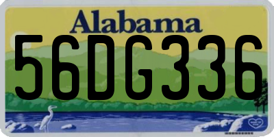 AL license plate 56DG336