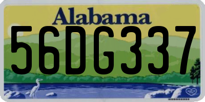 AL license plate 56DG337