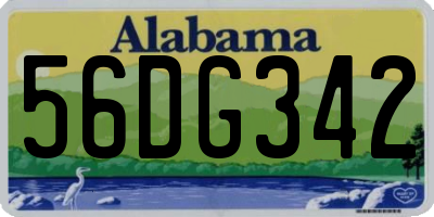AL license plate 56DG342