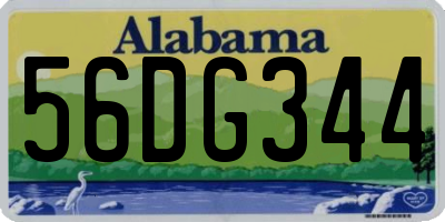 AL license plate 56DG344