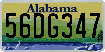 AL license plate 56DG347