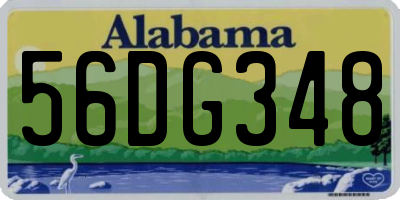 AL license plate 56DG348