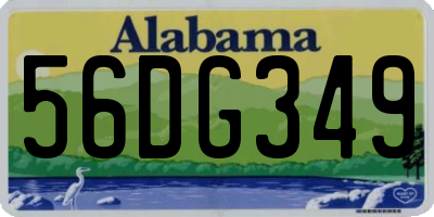 AL license plate 56DG349