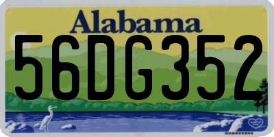 AL license plate 56DG352