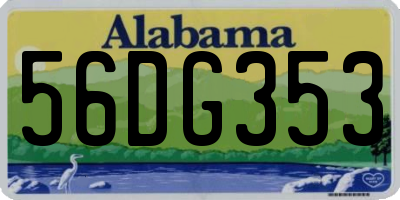 AL license plate 56DG353